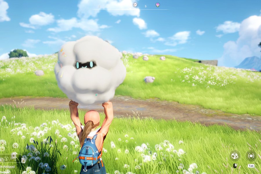 Player exploring the Aniimo open world at the start of the game